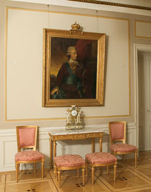 Porträtt av Gustav III i Ledamotssalen
